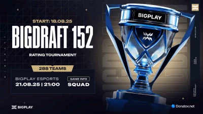 Турнир BigDraft #152: PUBG Mobile по pubg mobile, формат squad, призовой фонд 100$, старт 18 Август
