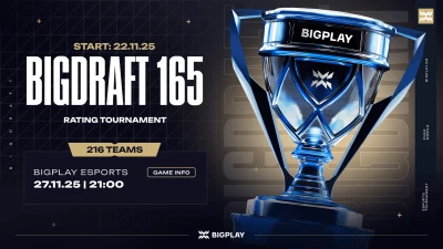 Турнир BigDraft #165: PUBG Mobile по pubg mobile, формат squad, призовой фонд 100$, старт 24 Ноябрь
