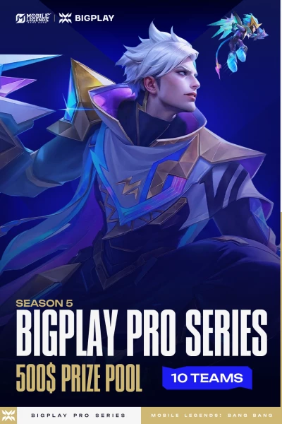 Турнир BIGPLAY PRO SERIES 5 по MLBB,
               формат MLBB 5x5, призовой фонд 500$ и 2 слота в групповую стадию BIG SEASON #4,
                старт 19 Февраль