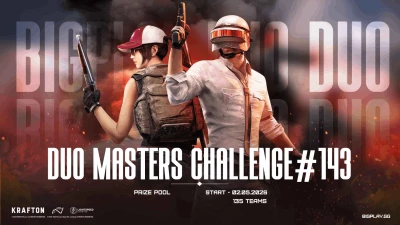 Турнир Duo Masters Challenge #143: PUBG Mobile по pubg mobile, формат duo, призовой фонд 1950 UC, старт 2 Май