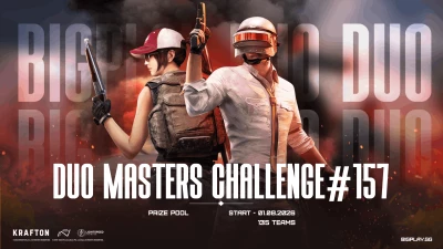 Турнир Duo Masters Challenge #157: PUBG Mobile по pubg mobile, формат duo, призовой фонд 1950 UC, старт 8 Август